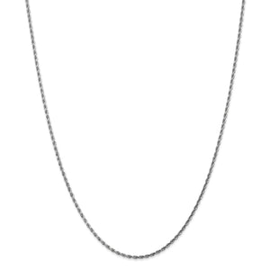 14k White Gold 1.75mm D/C Rope Chain