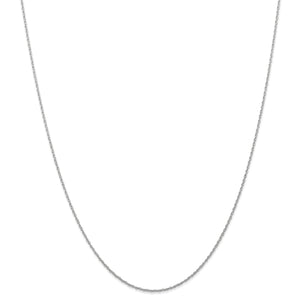 14k White Gold .7 mm Carded Cable Rope Chain