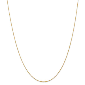 14k .7 mm Carded Cable Rope Chain