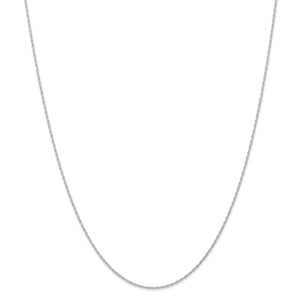 14k White Gold .95 mm Carded Cable Rope Chain