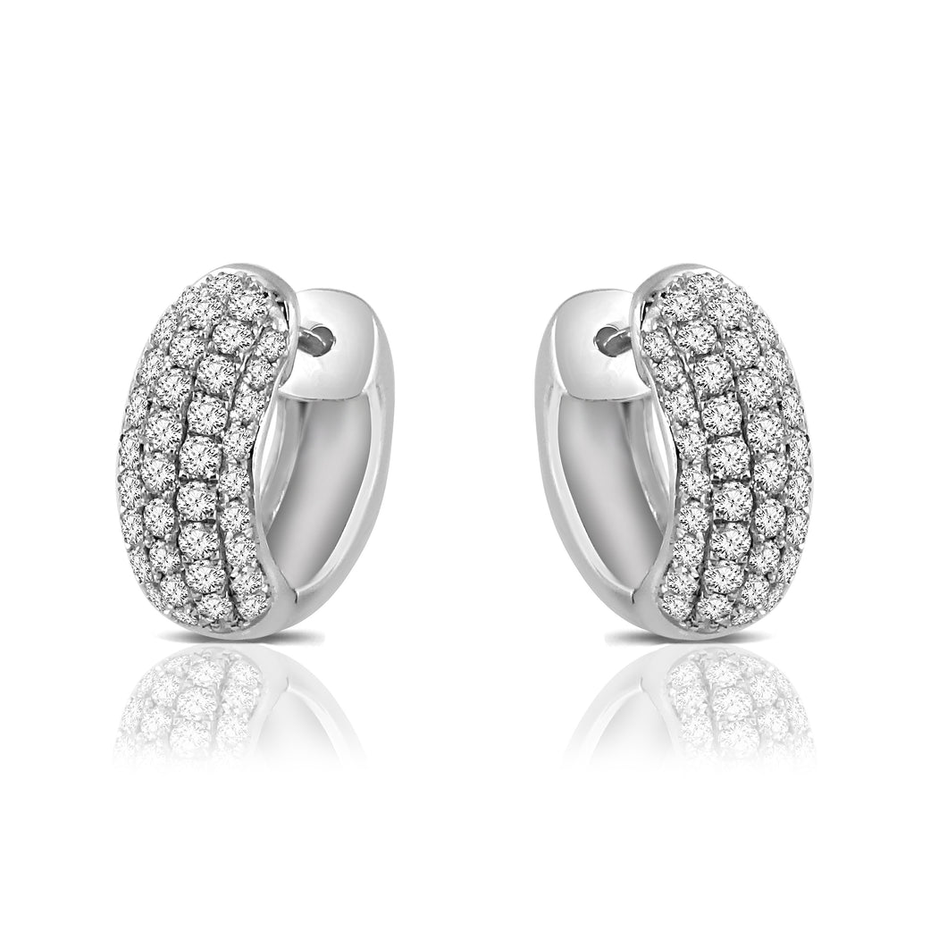 14k White Gold Diamond Earrings
