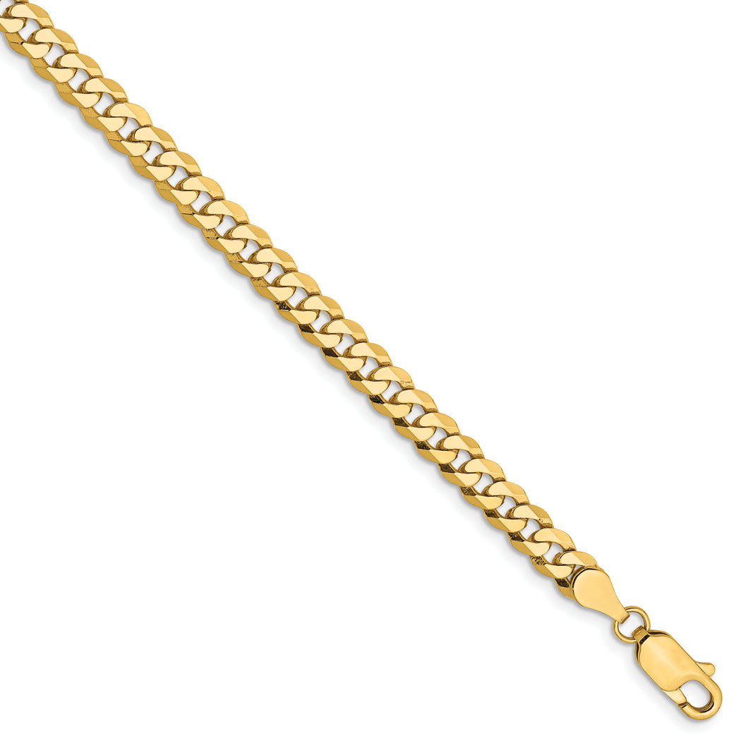 14k 4.75mm Beveled Curb Chain