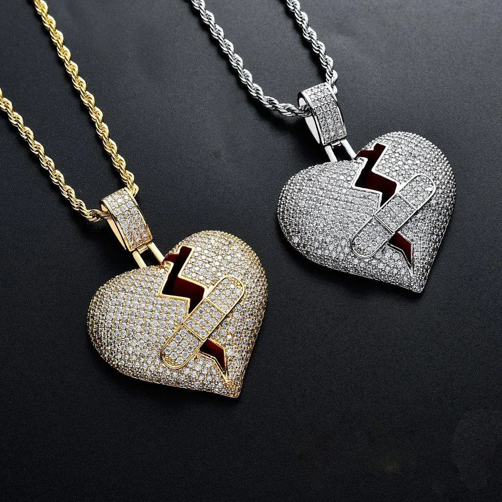 Diamond Broken heart pendant