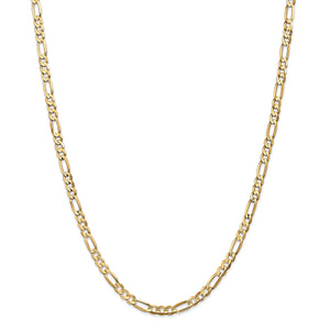14k 4.50mm Concave Open Figaro Chain