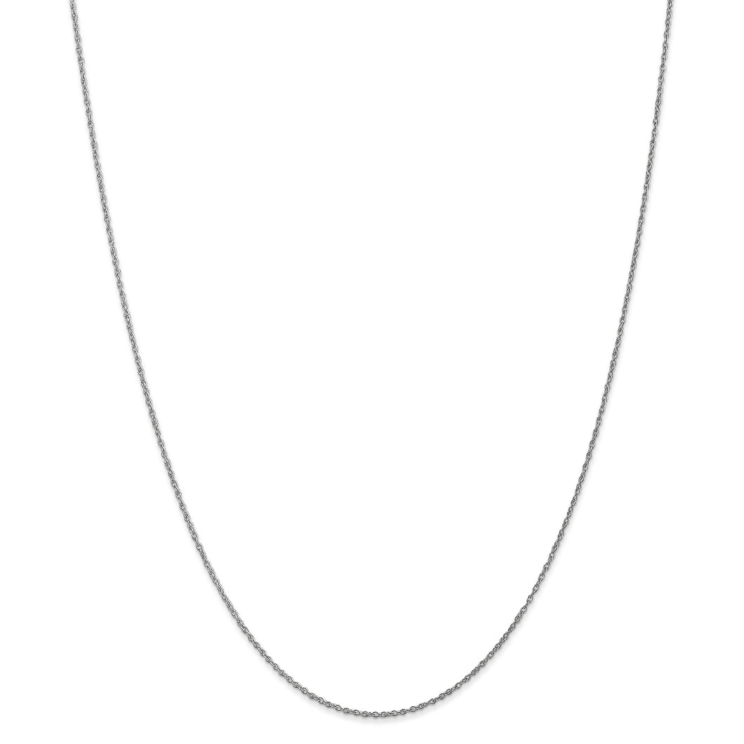 14k WG .8mm Polished Light Baby Rope Chain