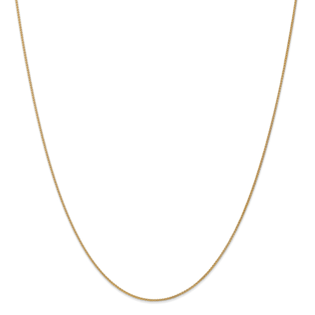 14k 1mm Solid Polished Spiga Pendant Chain