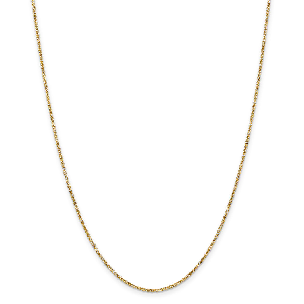 14k 1.6mm Cable Chain