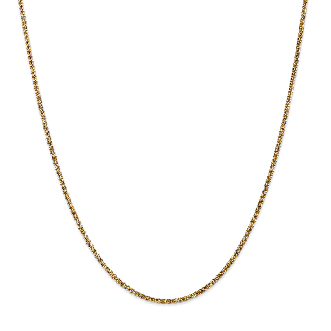 14k 1mm Solid Polished Spiga Pendant Chain