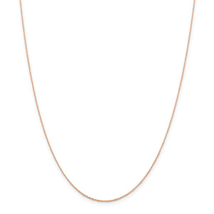 14k Rose Gold .5 mm Cable Rope Chain