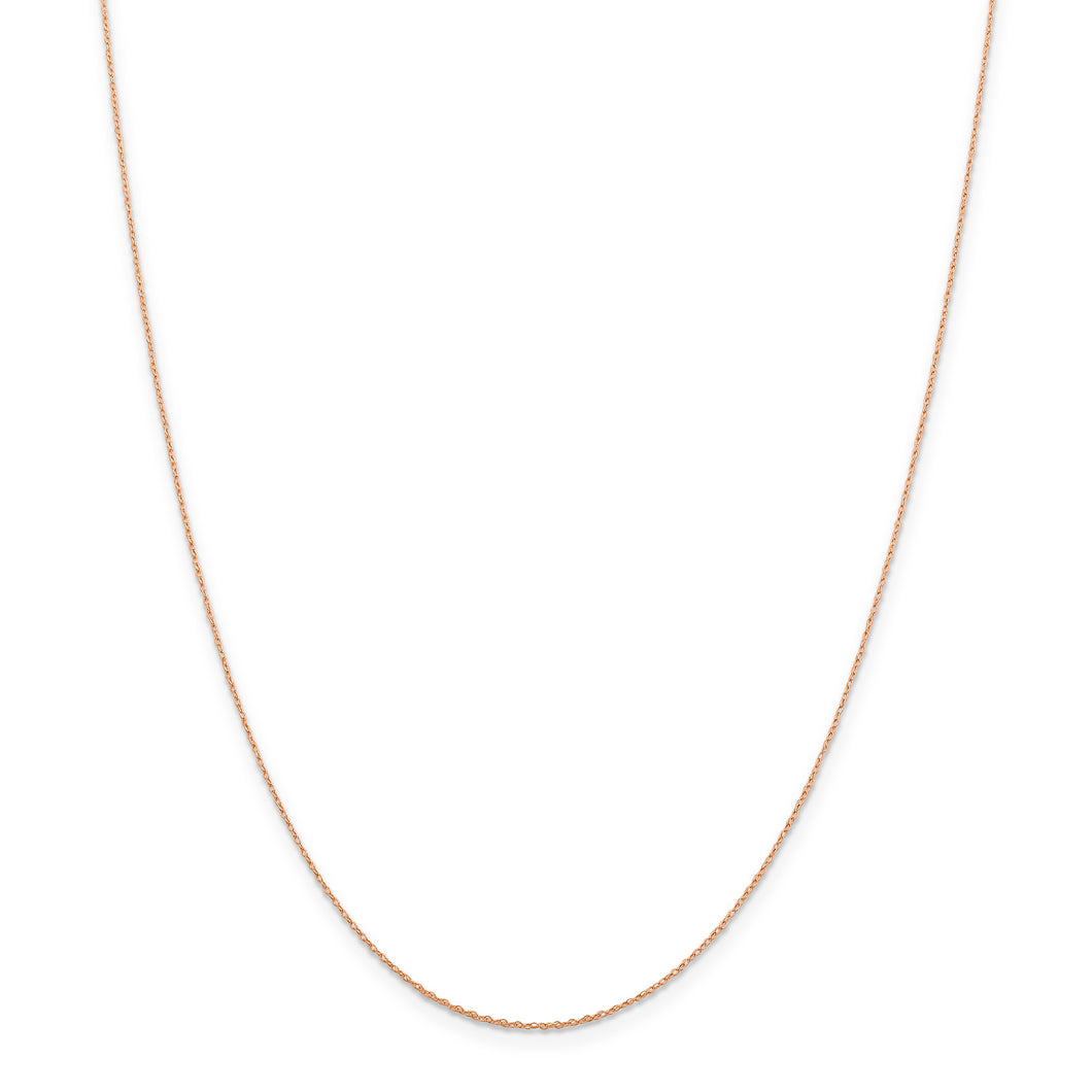 14k Rose Gold .5 mm Cable Rope Chain