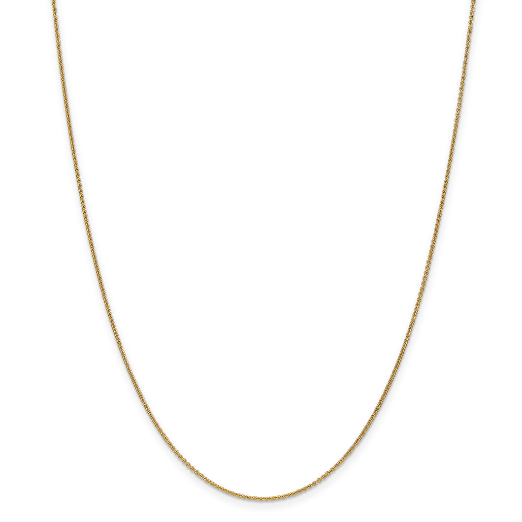 14k 1mm Cable Chain