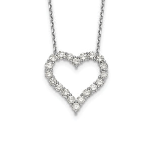 14kw True Origin Lab Grown Diamond VS/SI, D E F, Heart Pendant Necklace