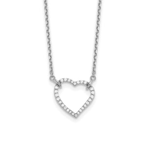 14kw True Origin Lab Grown Diamond VS/SI, D E F, Heart Pendant Necklace