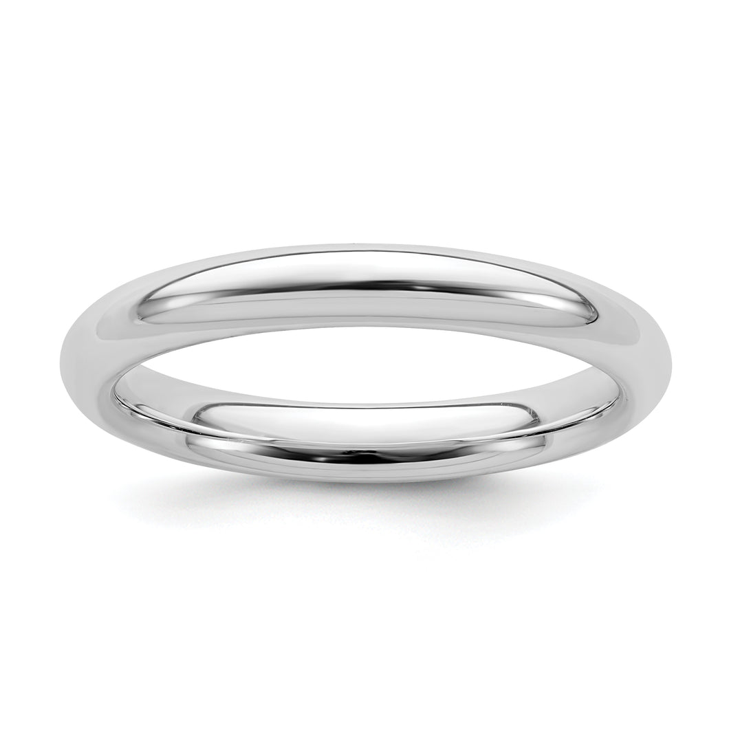 Sterling Silver 3mm Comfort Fit Band