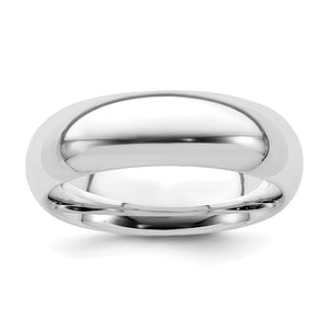 Sterling Silver 6mm Comfort Fit Band