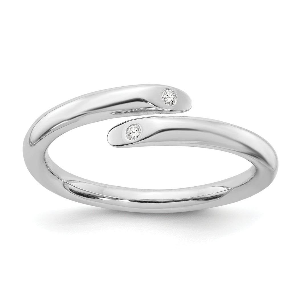 SS White Ice .02ct. Diamond Ring