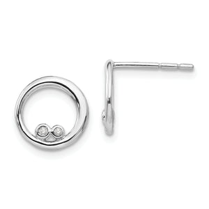 SS White Ice .03ct. Diamond Earrings