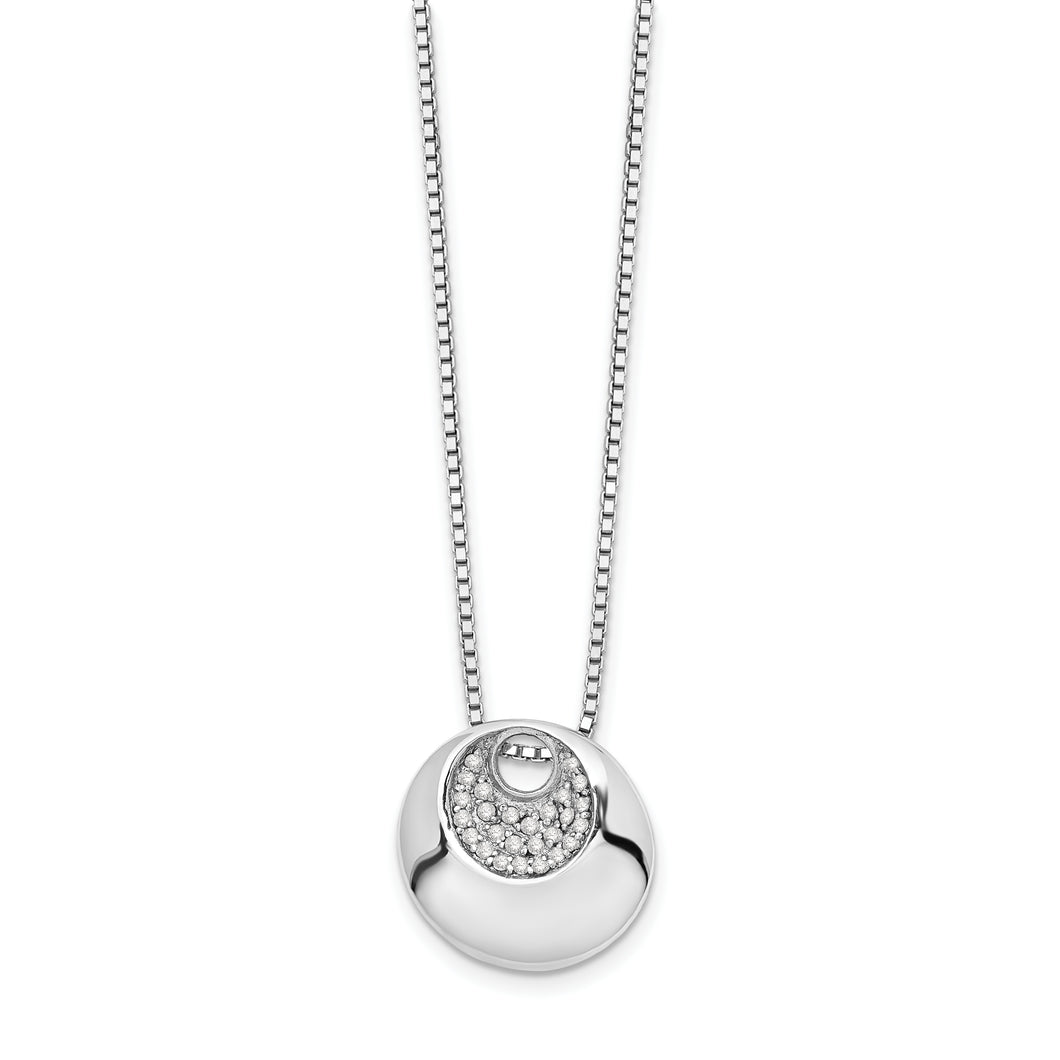 SS White Ice .09ct. Diamond Necklace