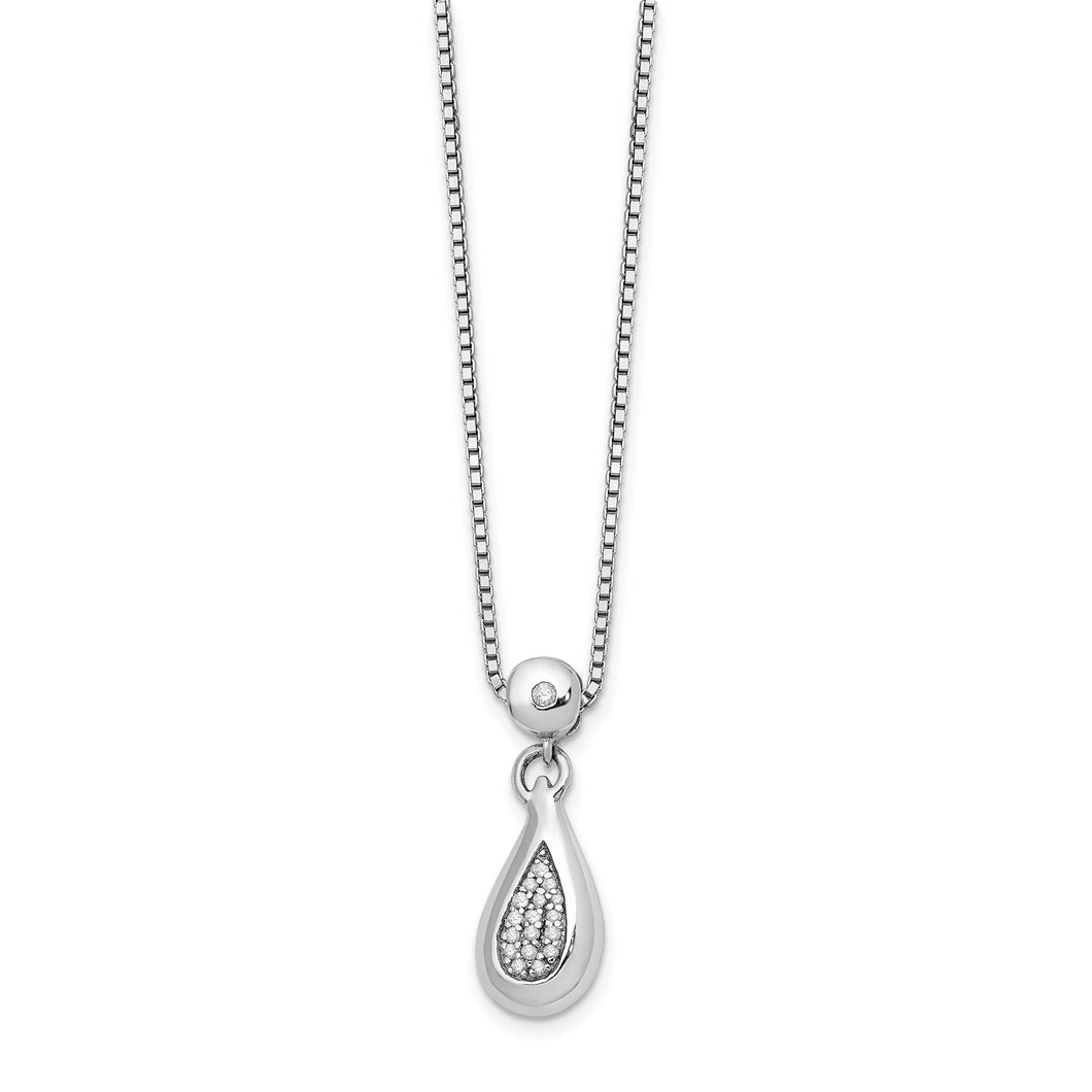 SS White Ice .09ct. Diamond Necklace