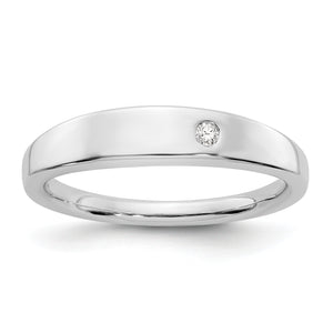 SS White Ice .02ct. Diamond Ring