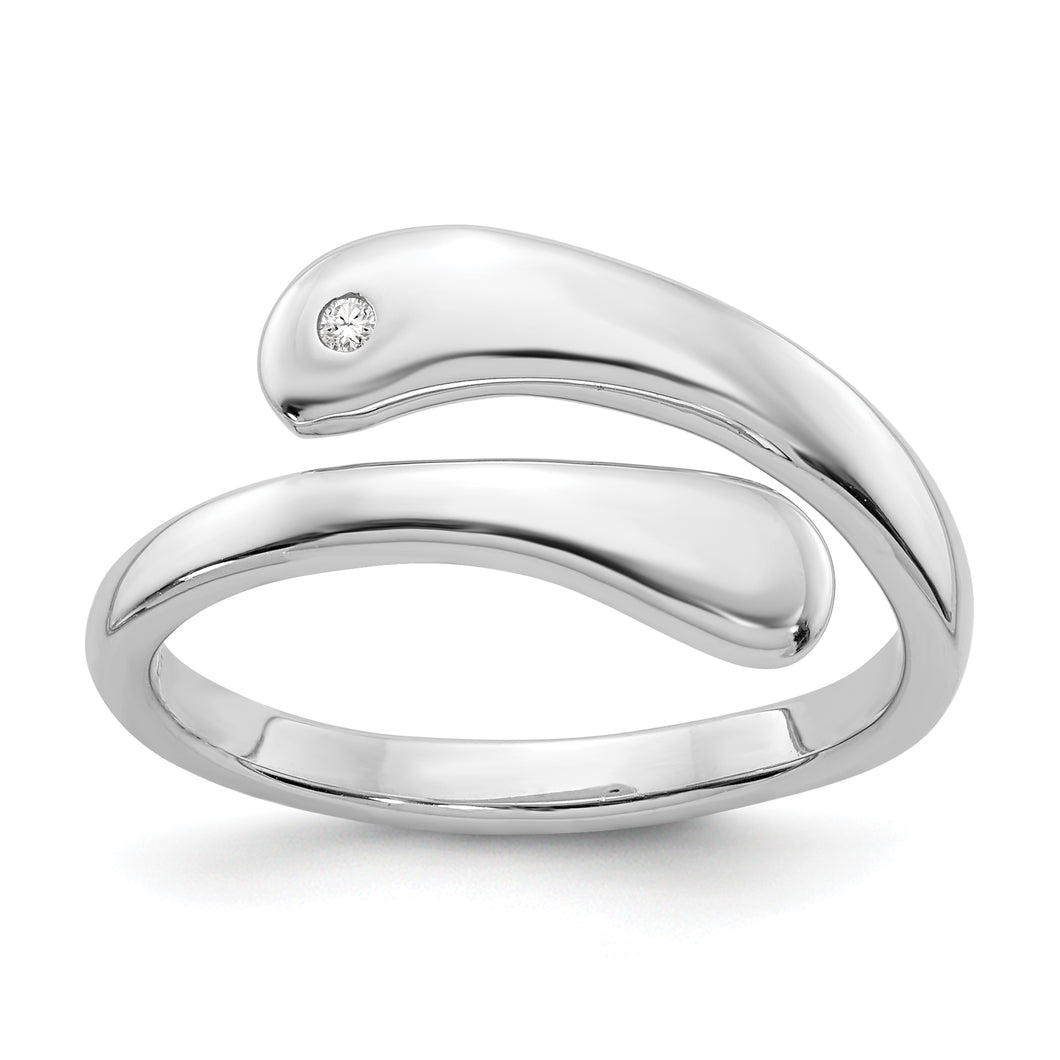 SS White Ice .01ct. Diamond Ring