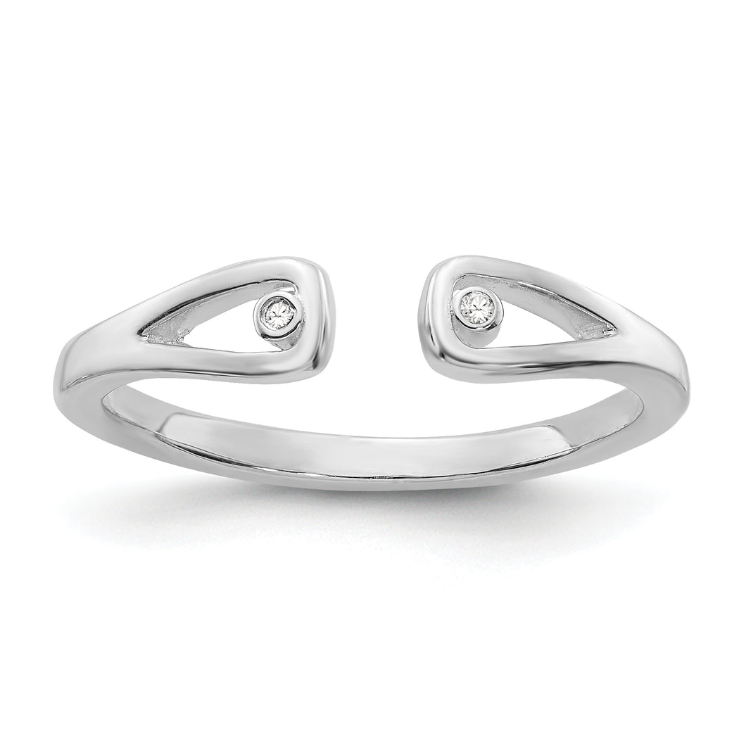 SS White Ice .01ct. Diamond Ring