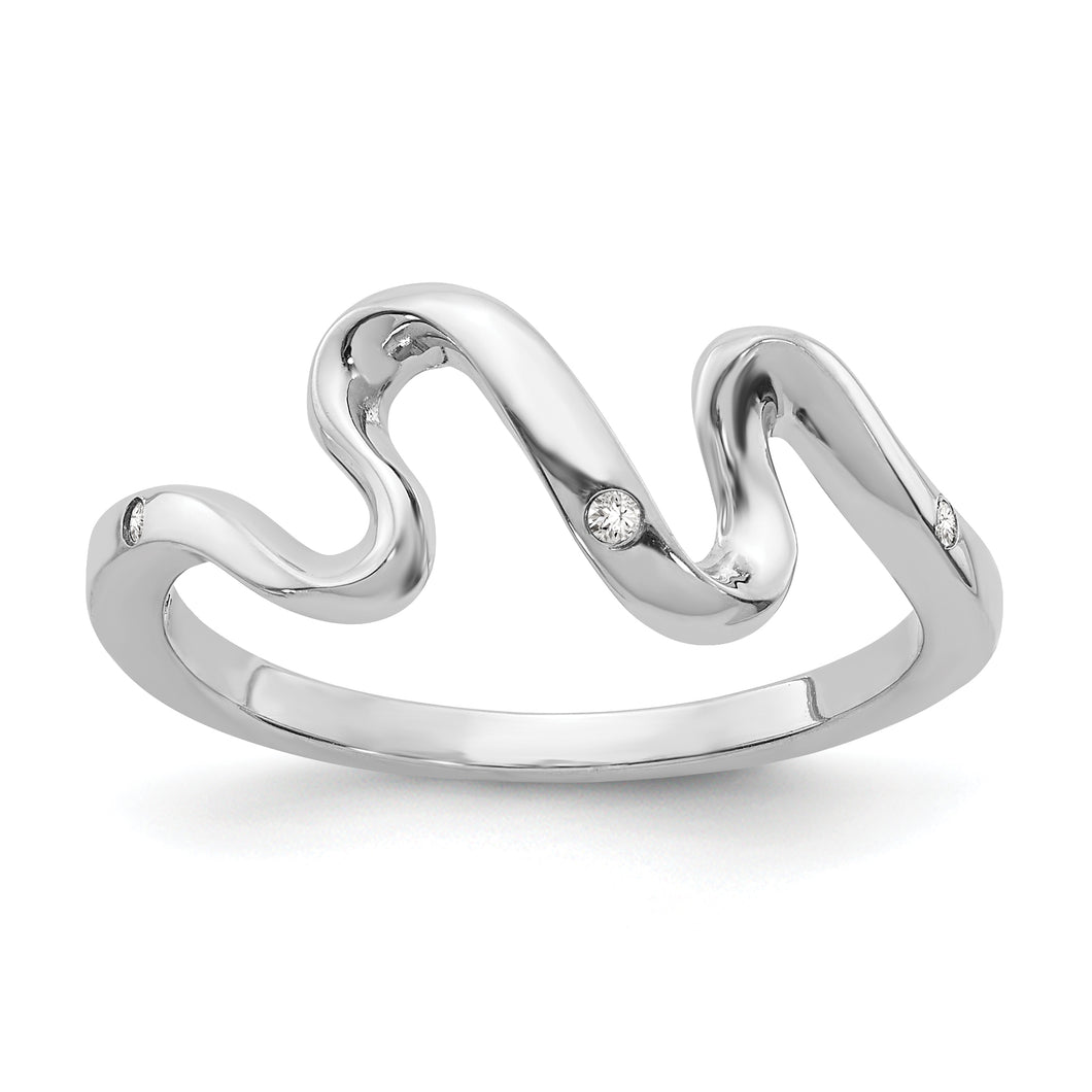 SS White Ice .01ct. Diamond Ring