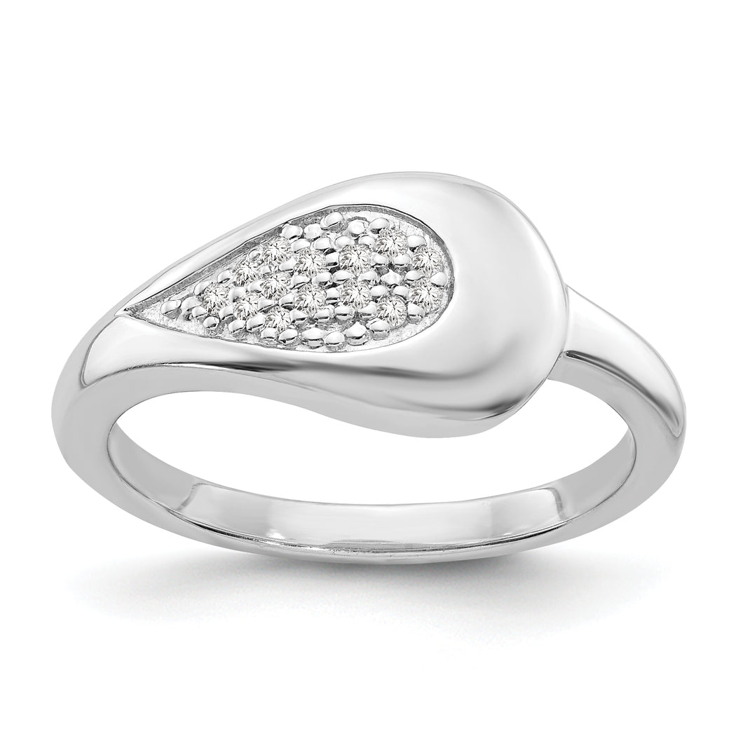 SS White Ice .07ct. Diamond Ring