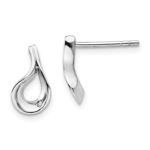 SS White Ice .01ct Diamond Earrings