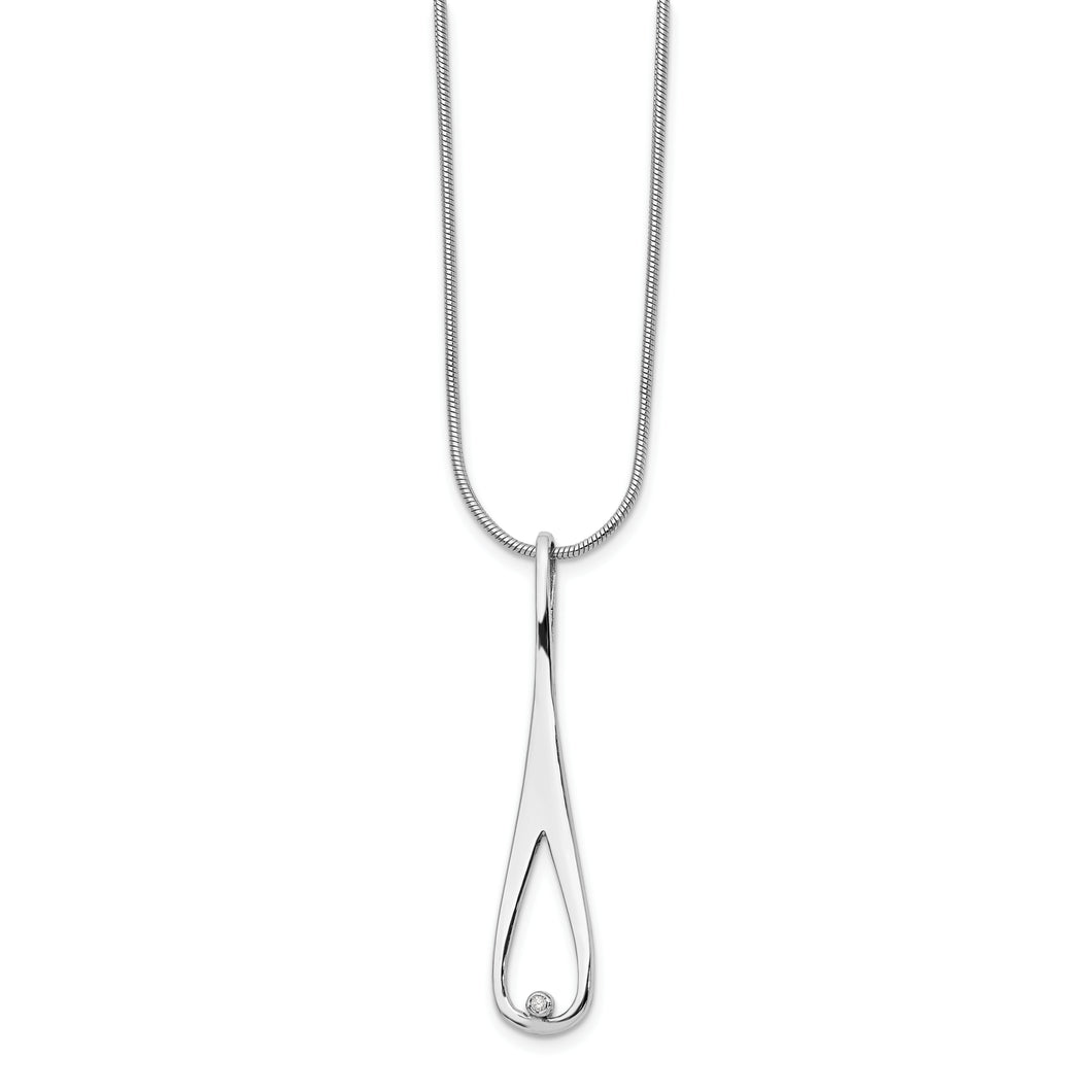 SS White Ice .01ct Diamond Necklace