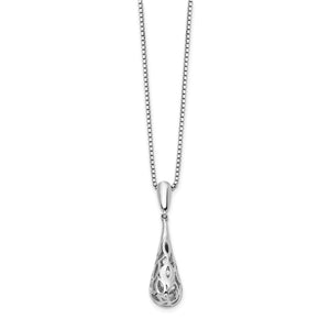 SS White Ice .01ct Diamond Necklace
