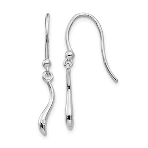 SS White Ice Swirl Diamond Shepherd Hook Earrings