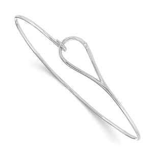 SS White Ice .01 ct Diamond Bangle