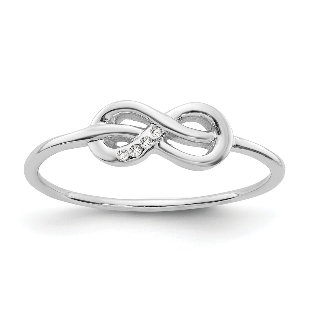 SS White Ice Infinity Diamond Ring