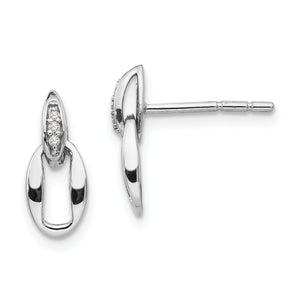 SS White Ice .02ct Diamond Post Earrings