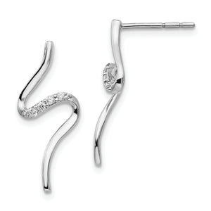 SS White Ice Diamond Post Earrings