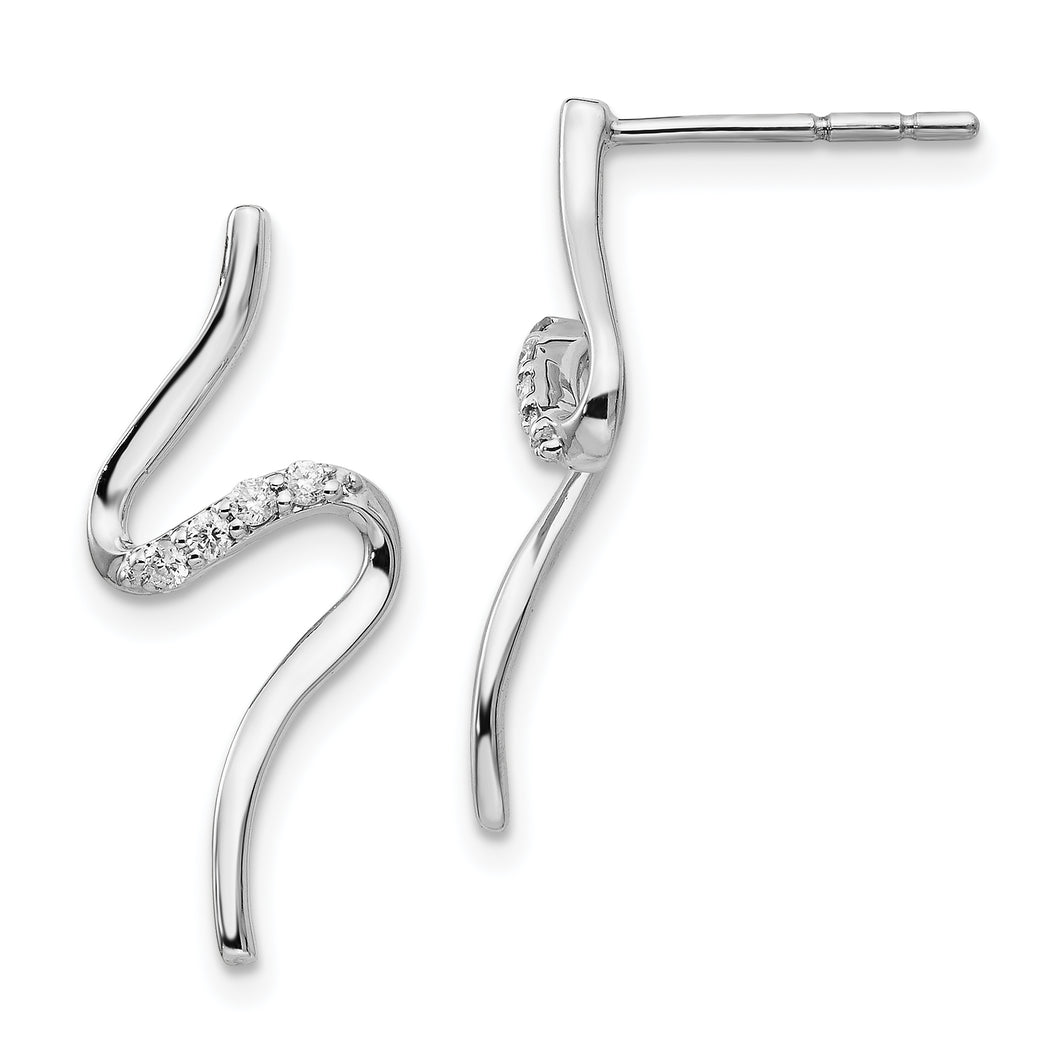 SS White Ice Diamond Post Earrings