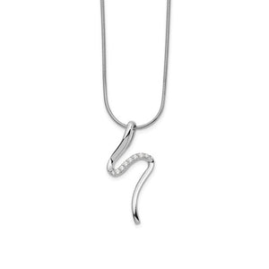 SS White Ice .088ct. Diamond Necklace