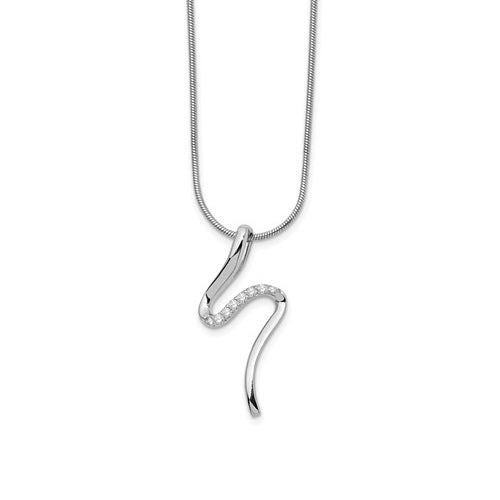 SS White Ice .088ct. Diamond Necklace