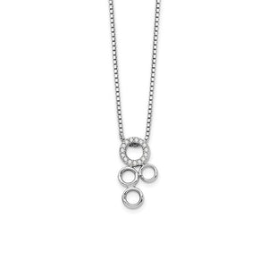 SS White Ice .07ct Diamond Slide Pendant Necklace