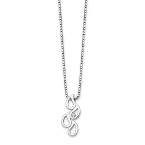 SS White Ice Diamond Raindrop Slide Necklace