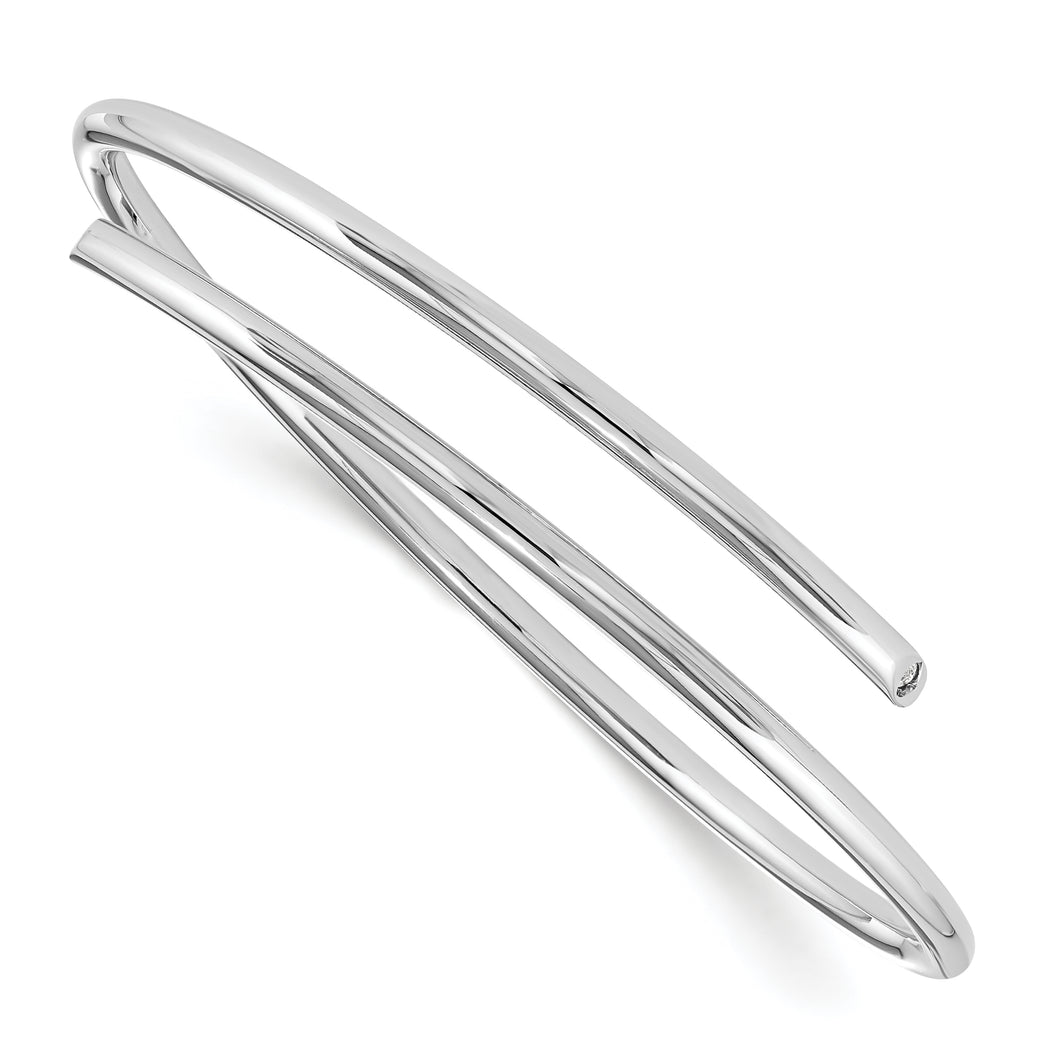 SS White Ice .05ct Diamond Bangle
