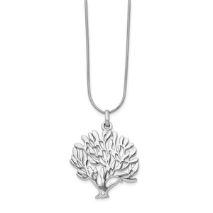 SS White Ice Diamond Tree Pendant Necklace