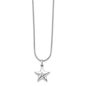 SS White Ice Diamond Star Necklace