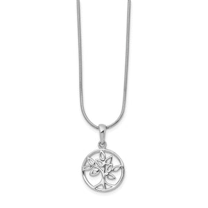 SS White Ice Diamond Tree Necklace