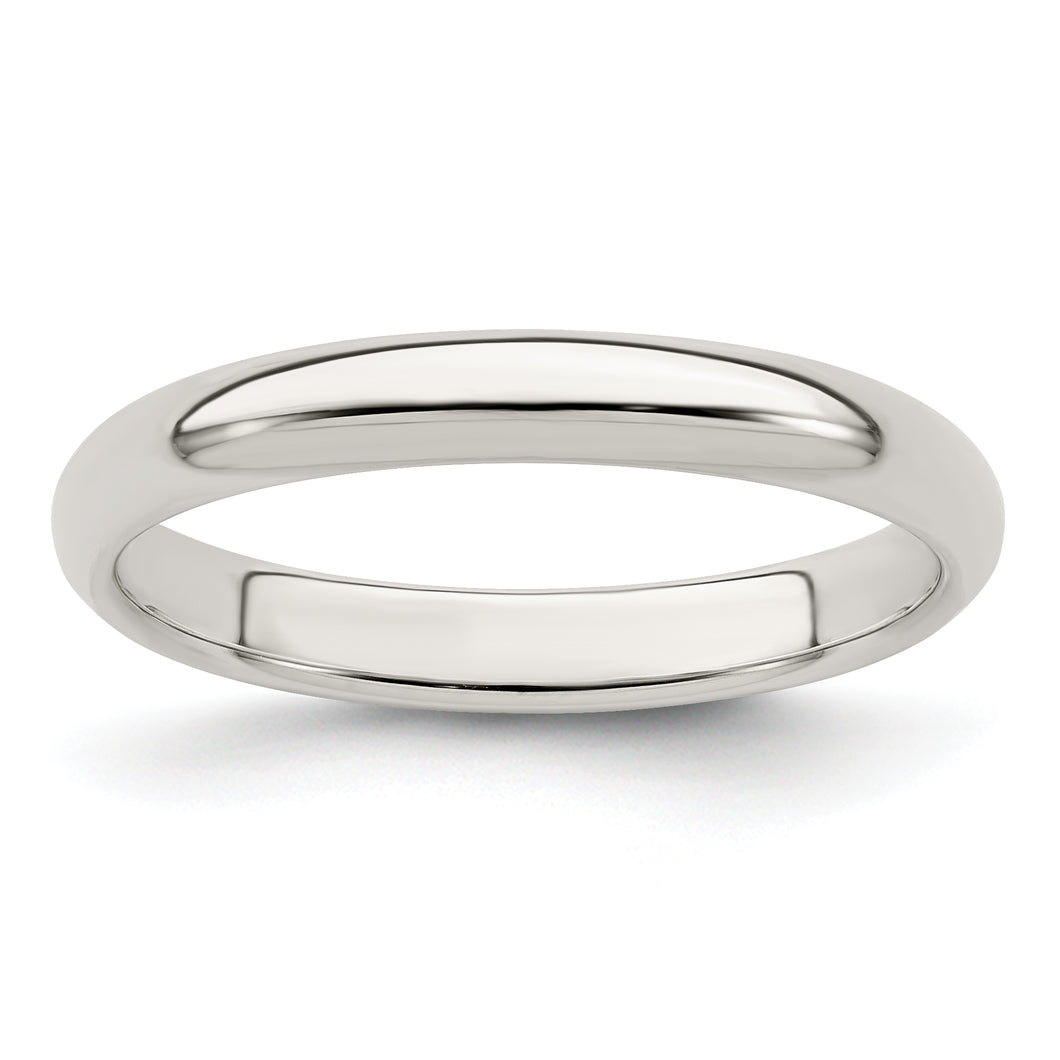 Sterling Silver 3mm Half-Round Band