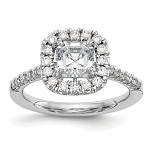 14kw True Origin Lab Grown Diamond VS/SI, D E F, S/M Ascher Halo Eng. Ring