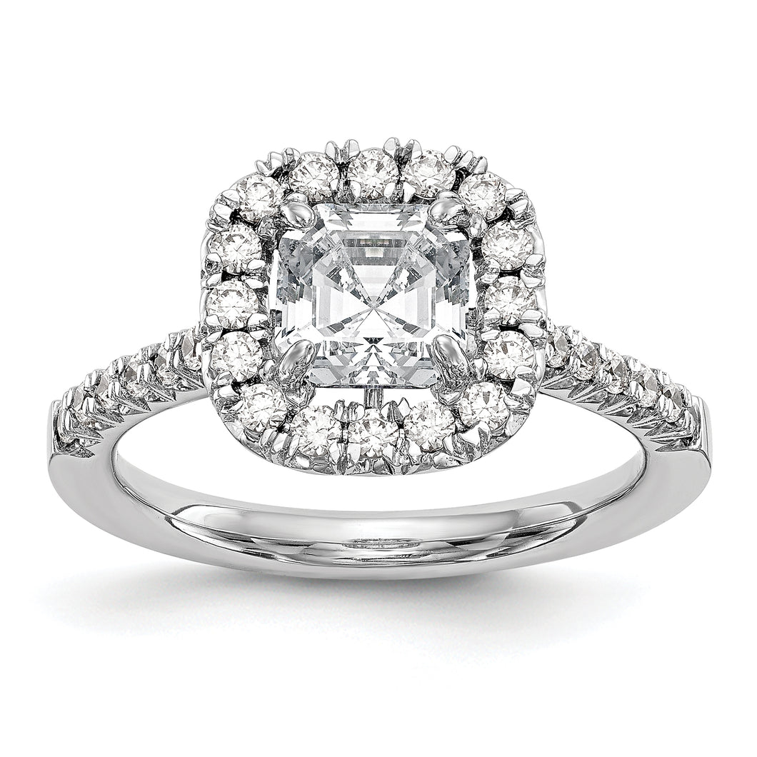 14kw True Origin Lab Grown Diamond VS/SI, D E F, S/M Ascher Halo Eng. Ring