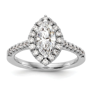 14kw True Origin Lab Grown Diamond VS/SI, D E F, S/M Marquise Halo Eng. Ri
