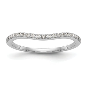 14k White Gold Diamond Wedding Band